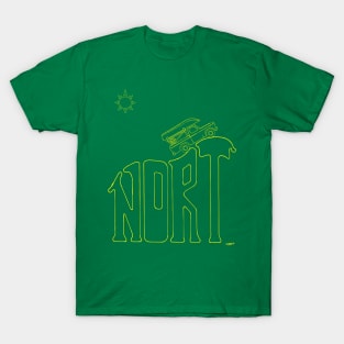 Nort Yellow Line Art T-Shirt